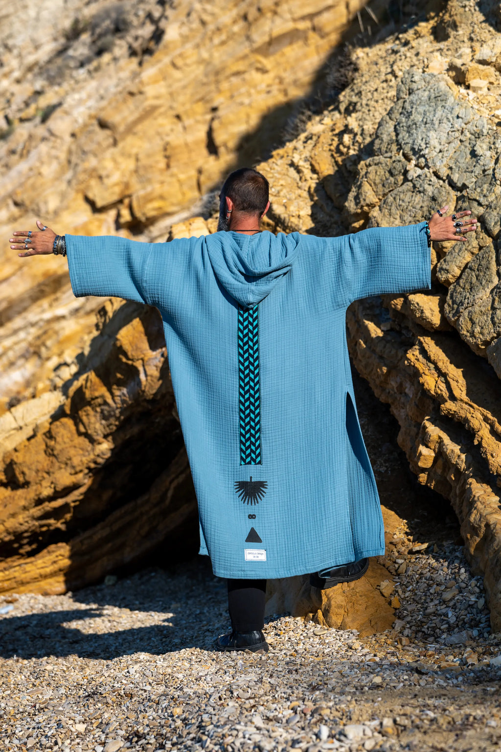 Uzun Kimono .1. Dumanlı Mavi