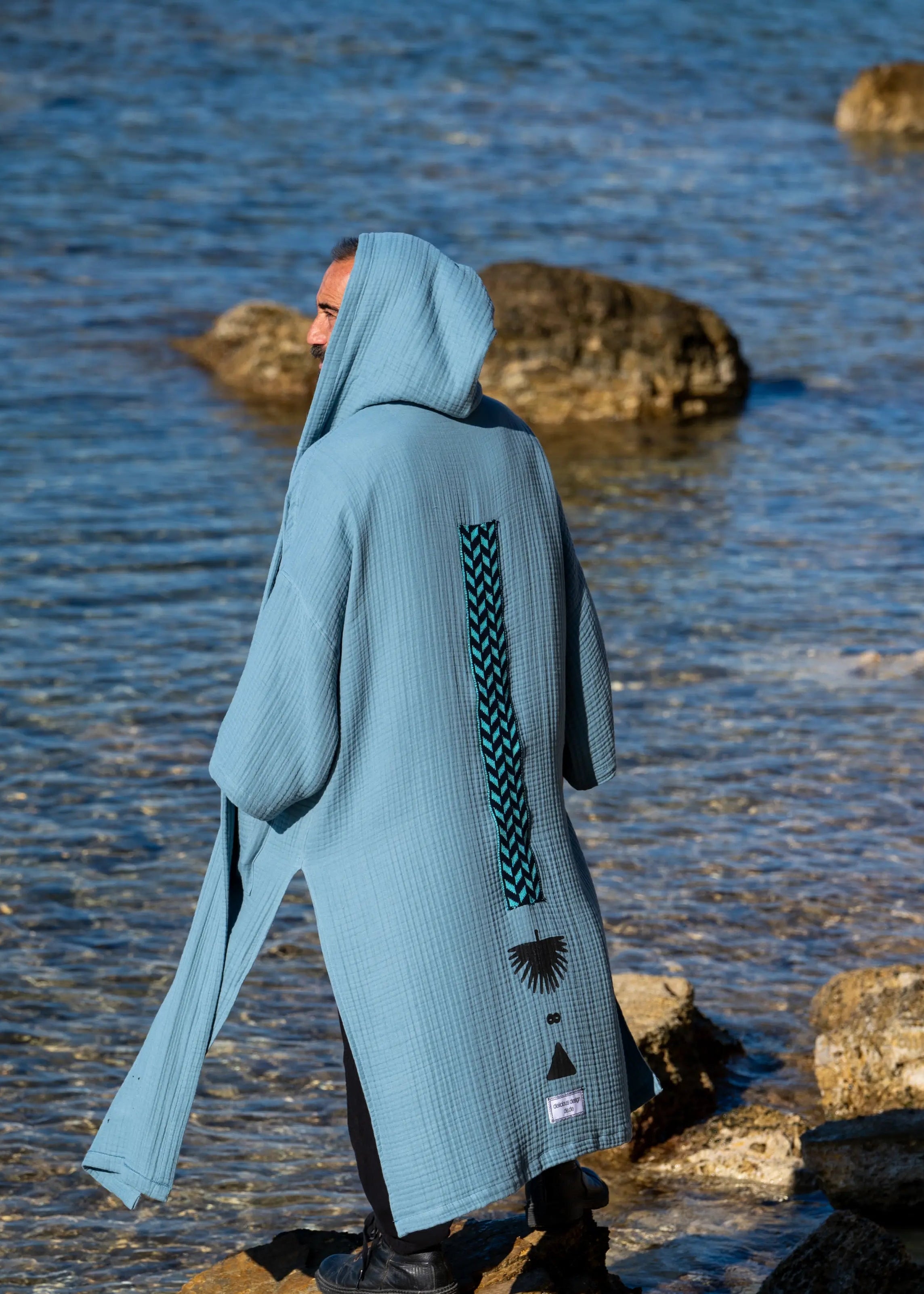 Uzun Kimono .1. Dumanlı Mavi