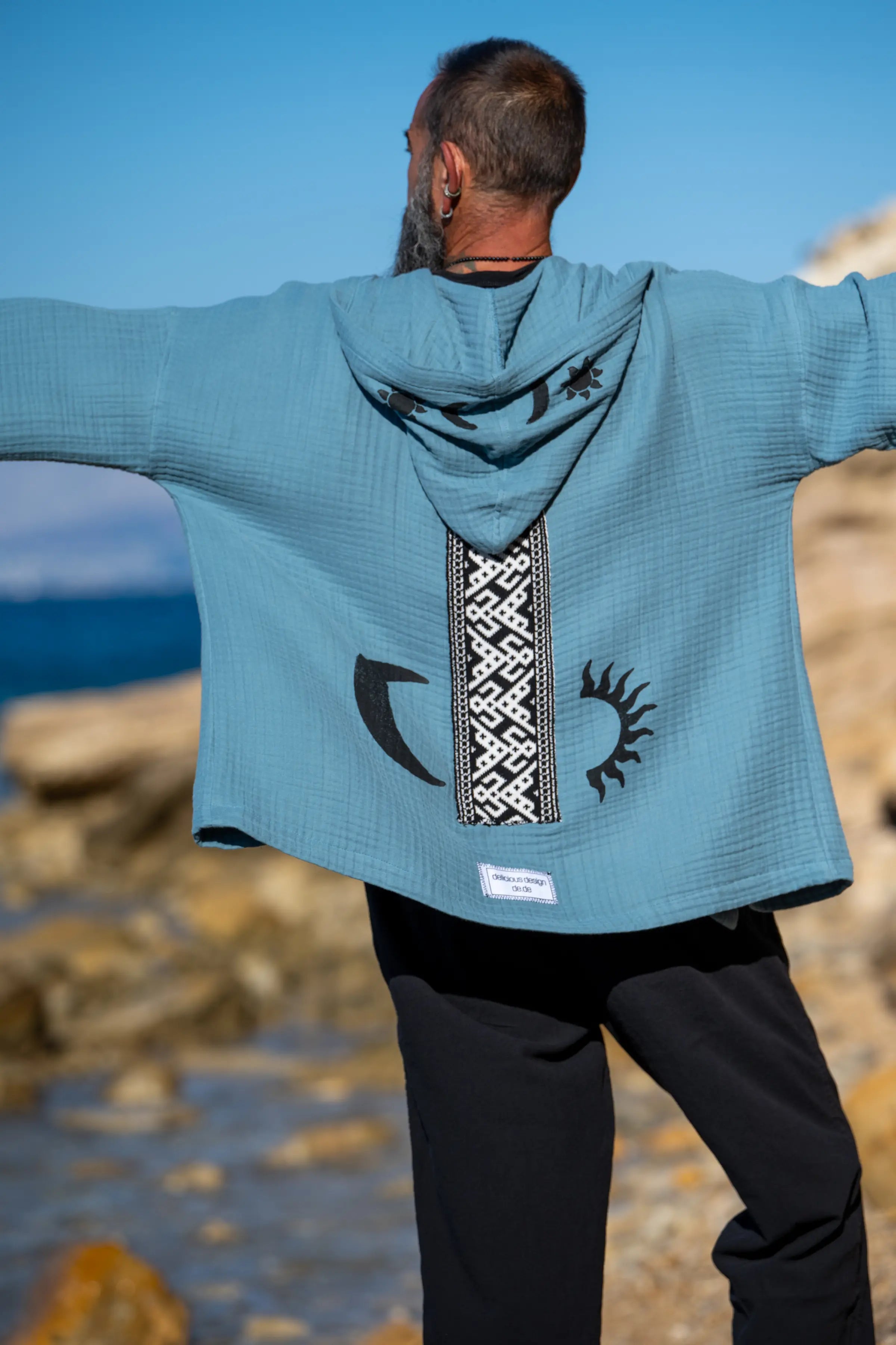 Kısa Kimono .1. Dumanlı Mavi