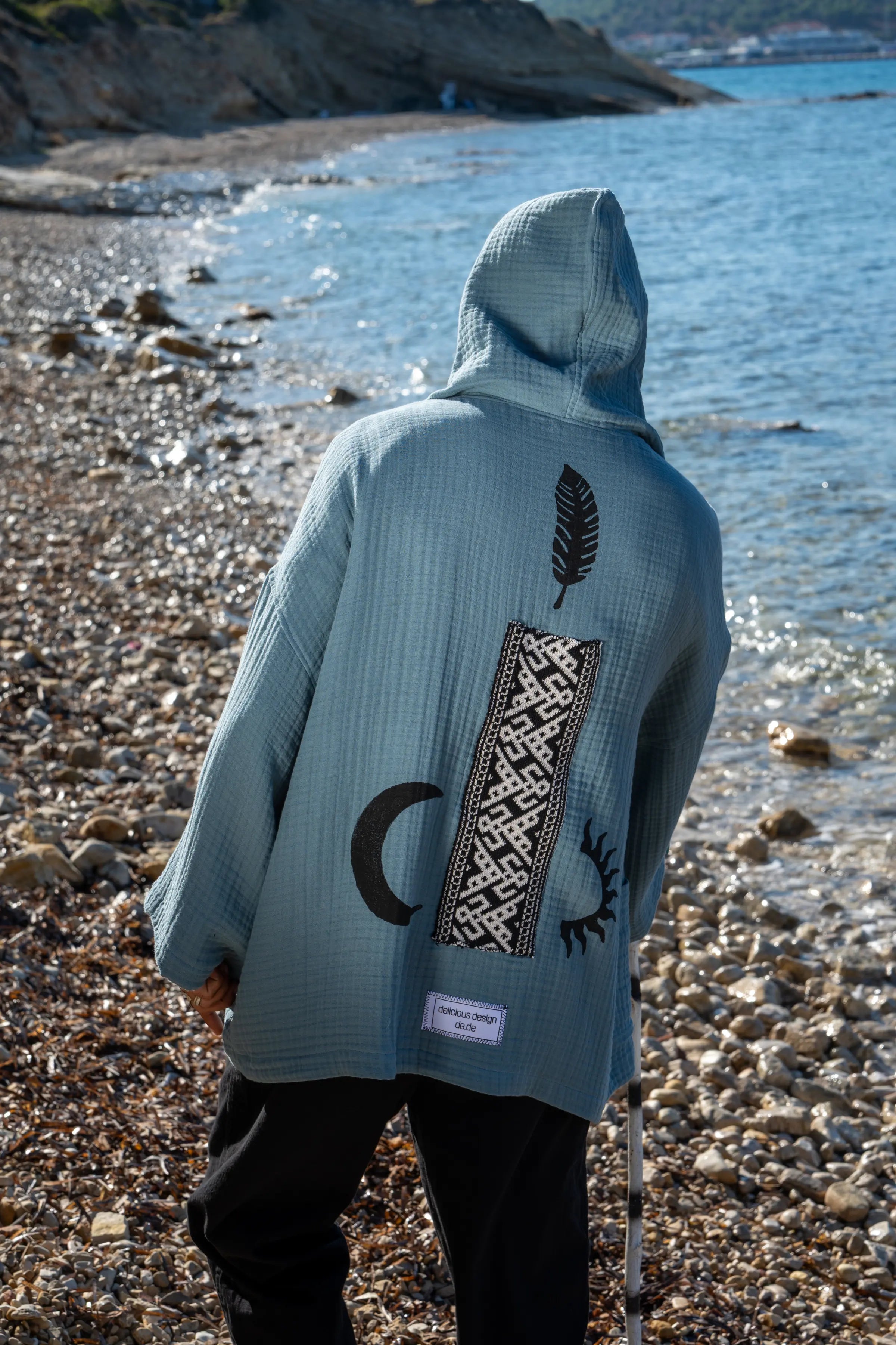 Kısa Kimono .1. Dumanlı Mavi