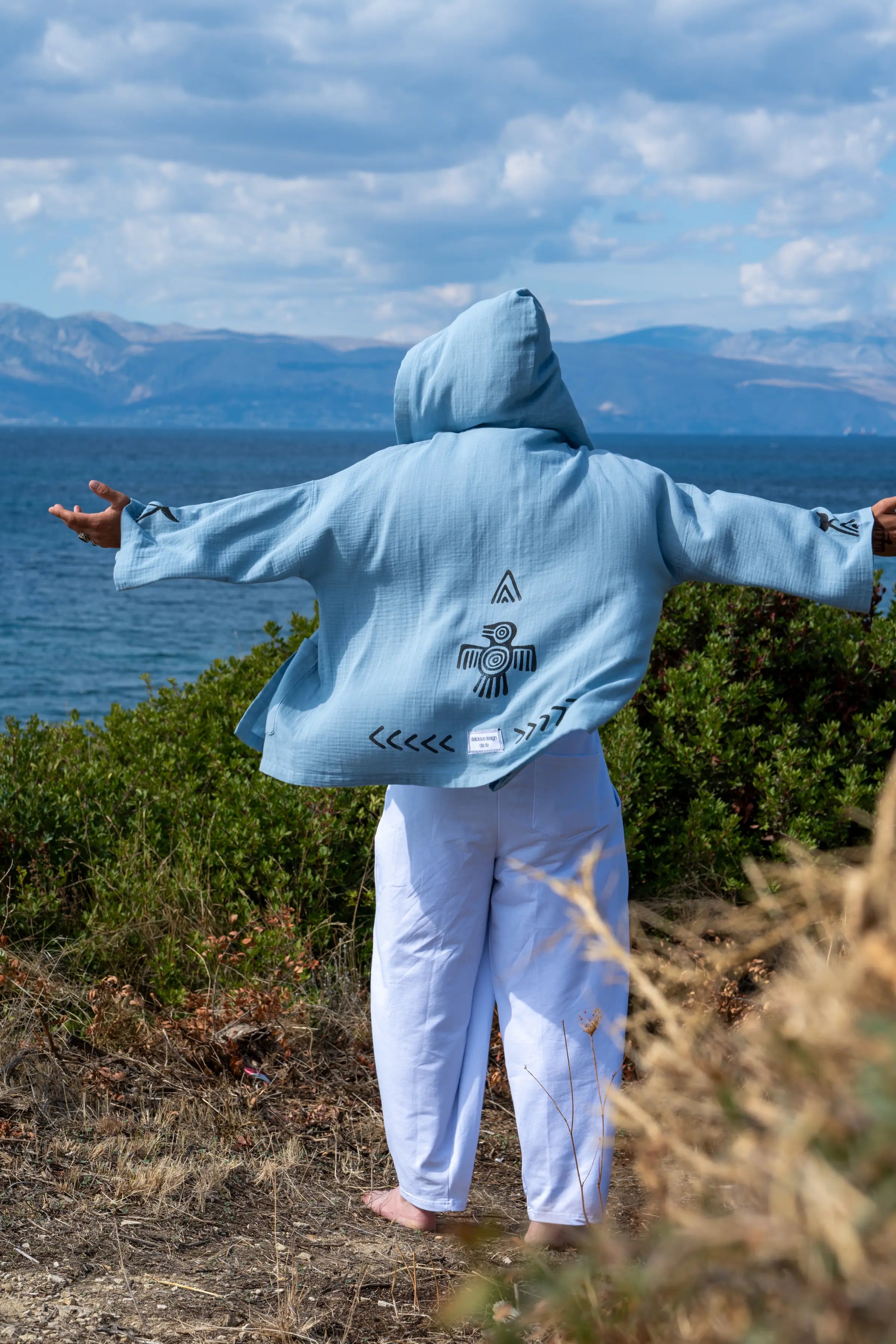 Super Light Kısa Kimono .2. Bulut Mavisi