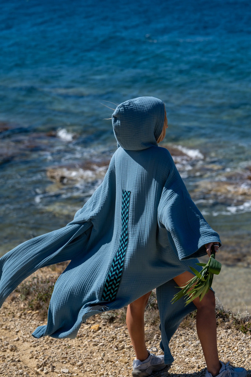 Uzun Kimono .1. Dumanlı Mavi