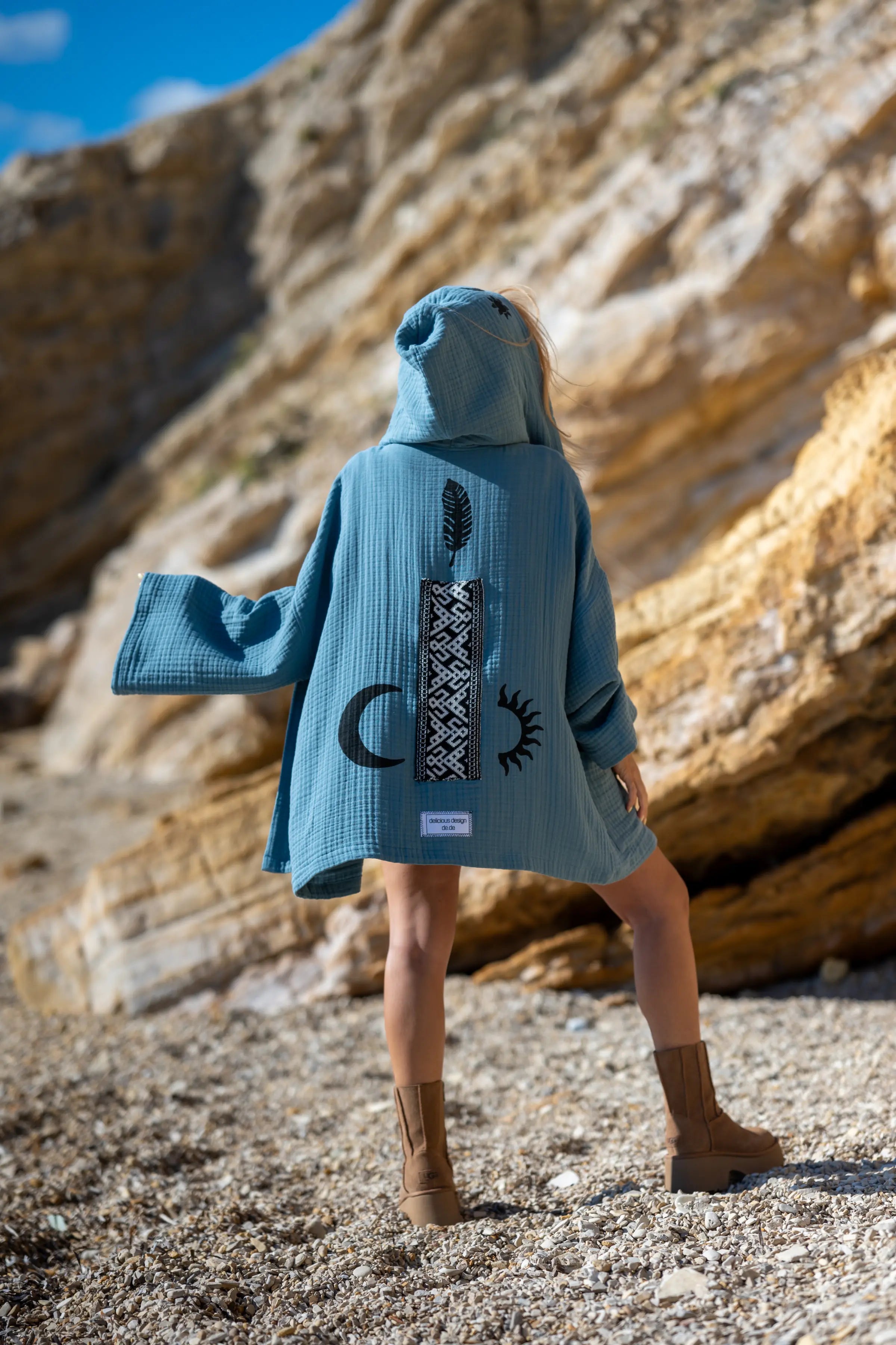 Kısa Kimono .1. Dumanlı Mavi