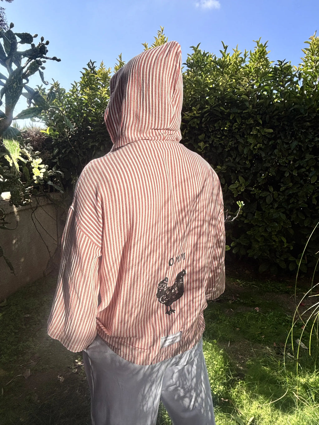 Super Light Kısa Kimono .4. Kırmızı & Kırık Beyaz Kalın Çizgili