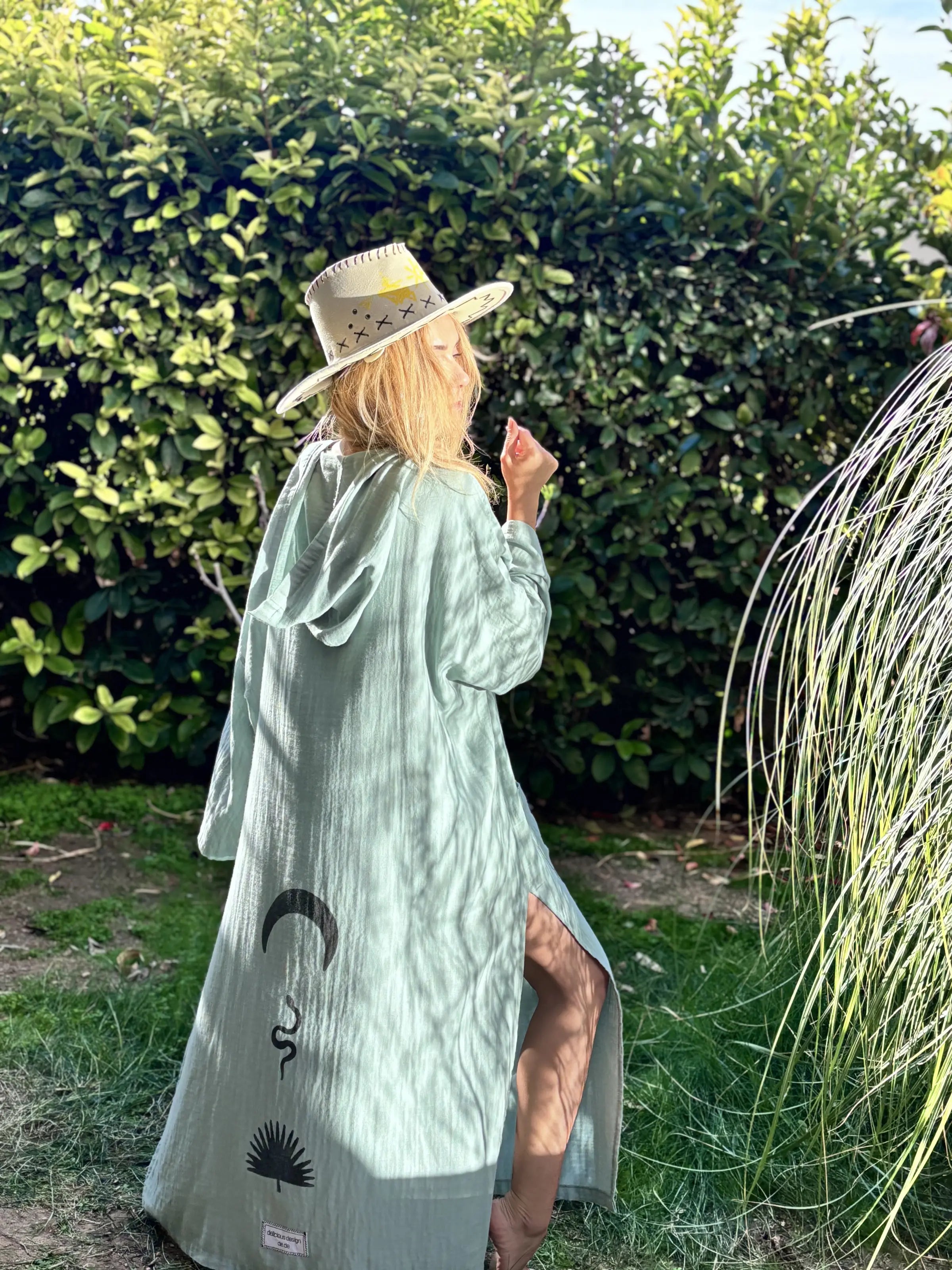 Super Light Uzun Kimono .1. Su Yeşili